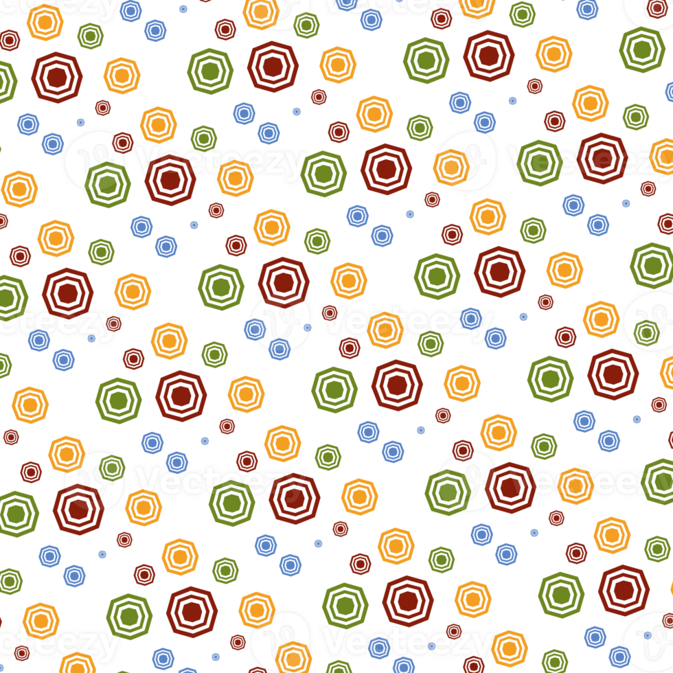 A black background with colorful circles and dots png
