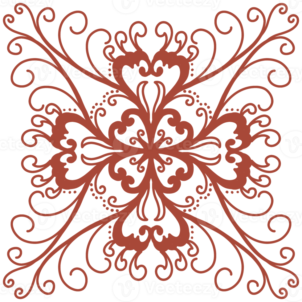 A red and black design with swirls png