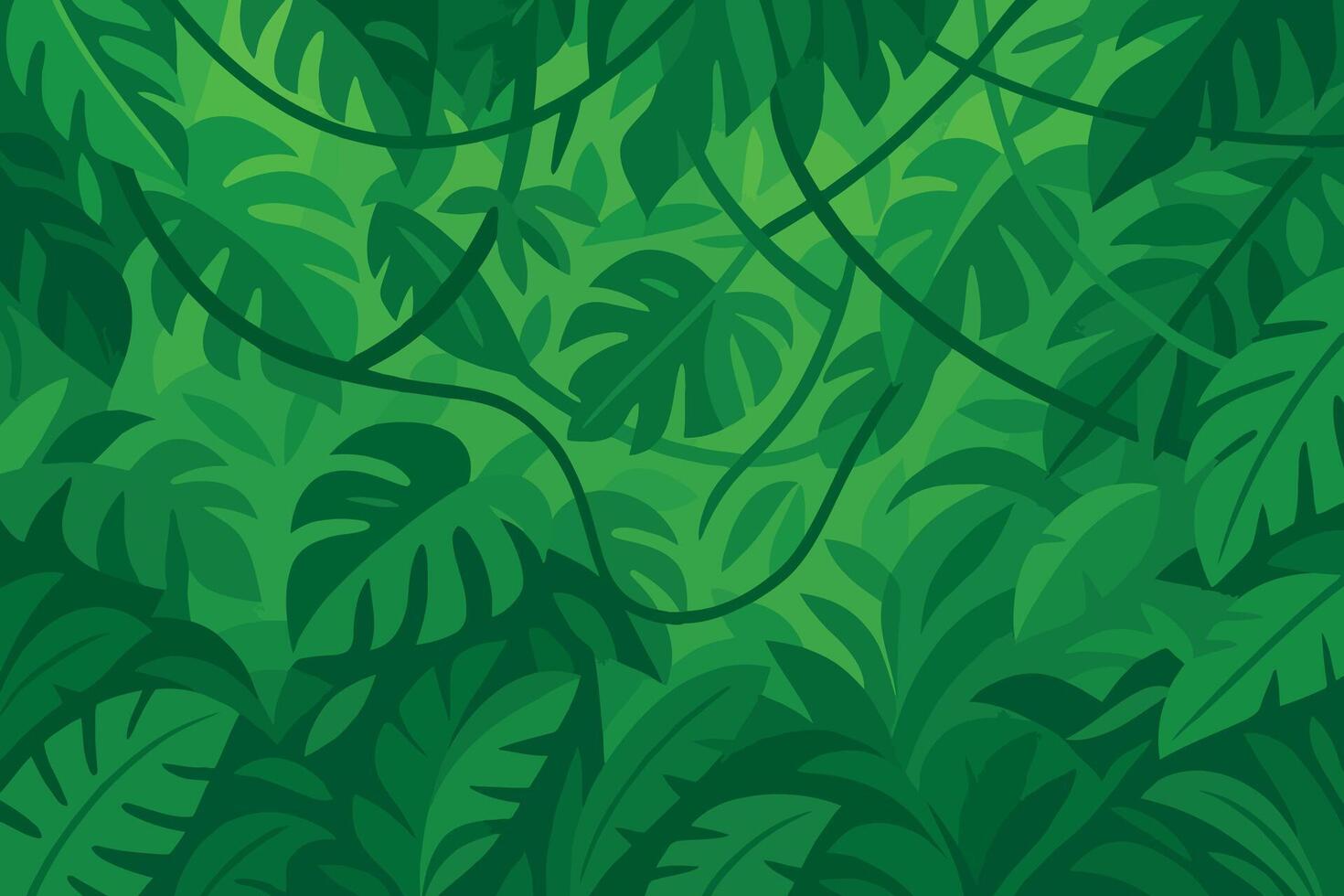 Tropical Jungle Layers of Green vector