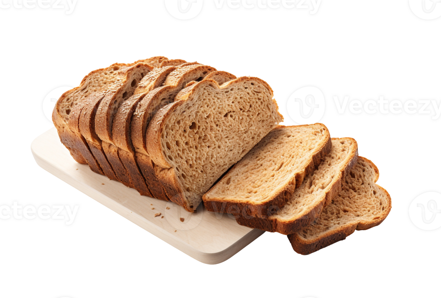 Isolated Whole-Grain Bread Slices with Clear Background png