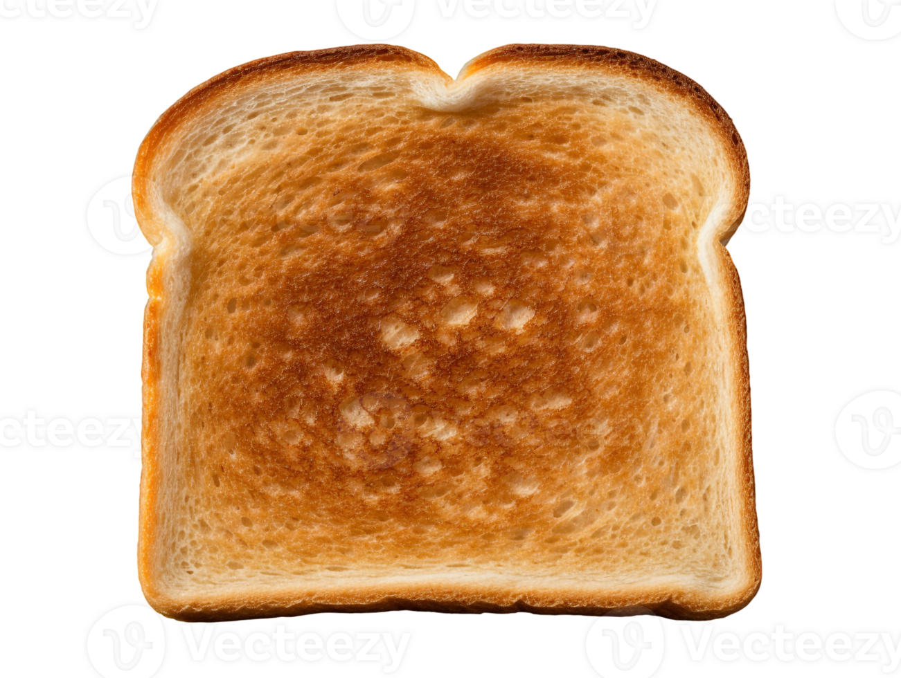 Toast Slice Flat Lay on a Transparent Background png