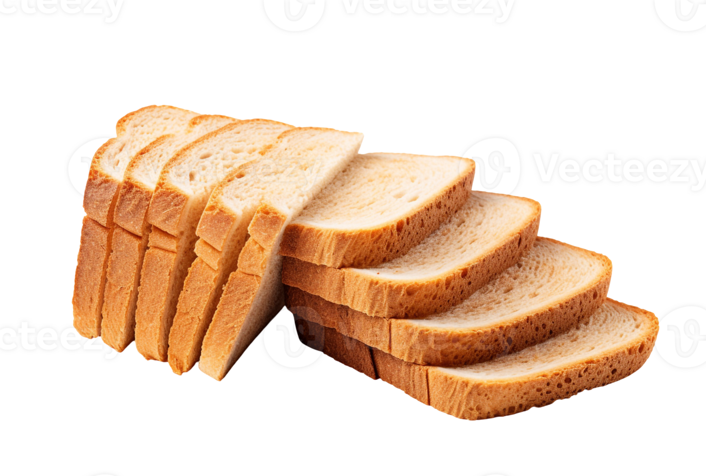 Transparent Background with Bread Slices Isolated png
