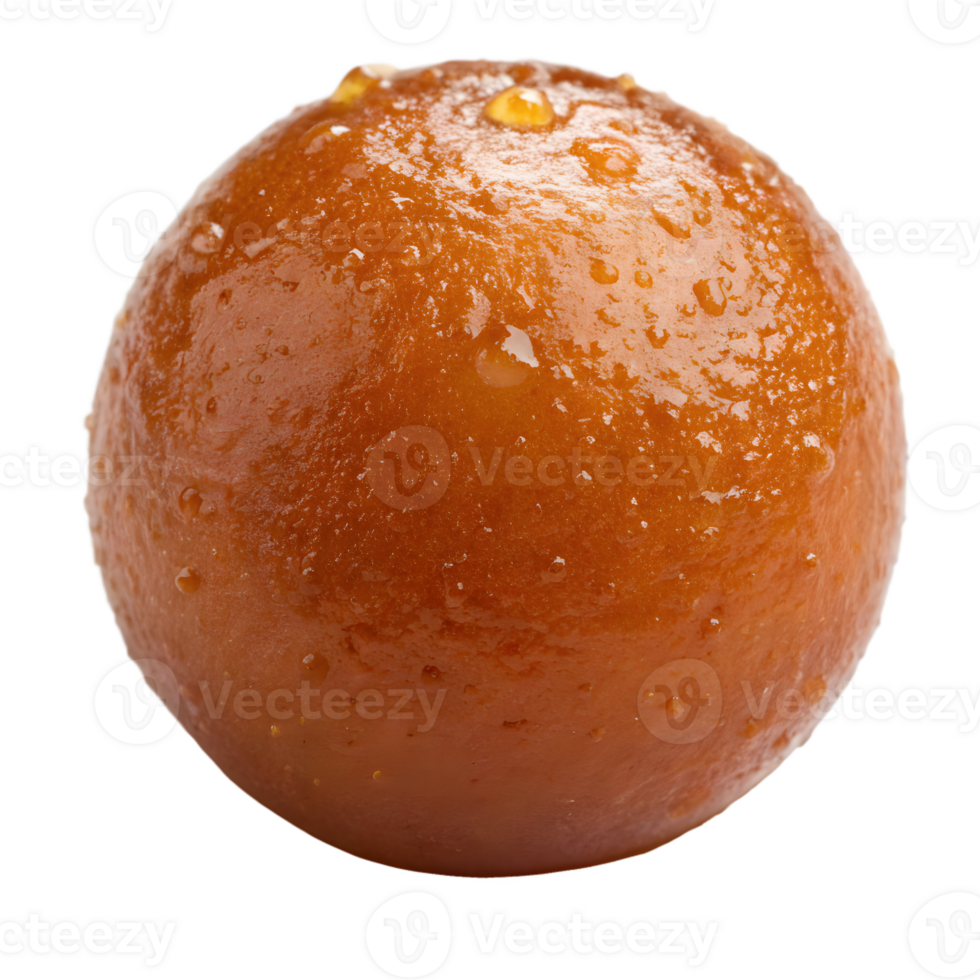 Delicious Gulab Jamun Dessert on Transparent Background png