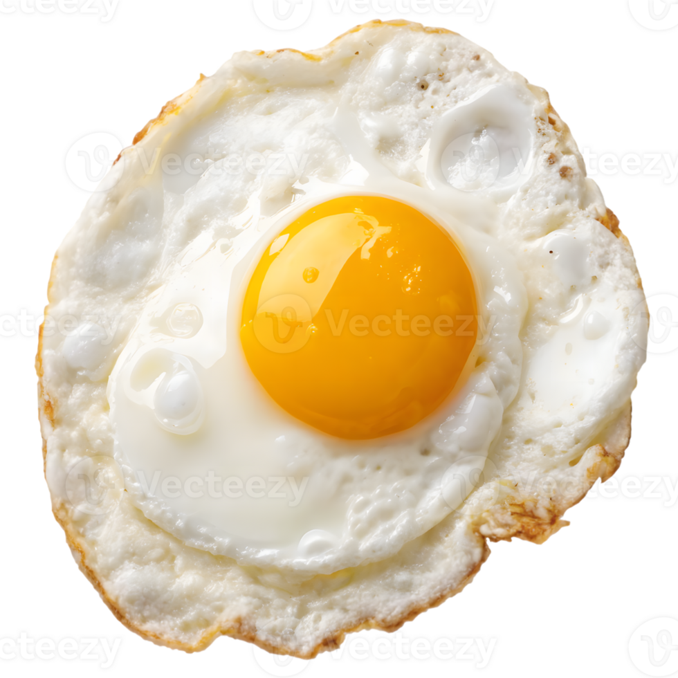 Perfect Sunny Side Up Fried Egg on Transparent Background png