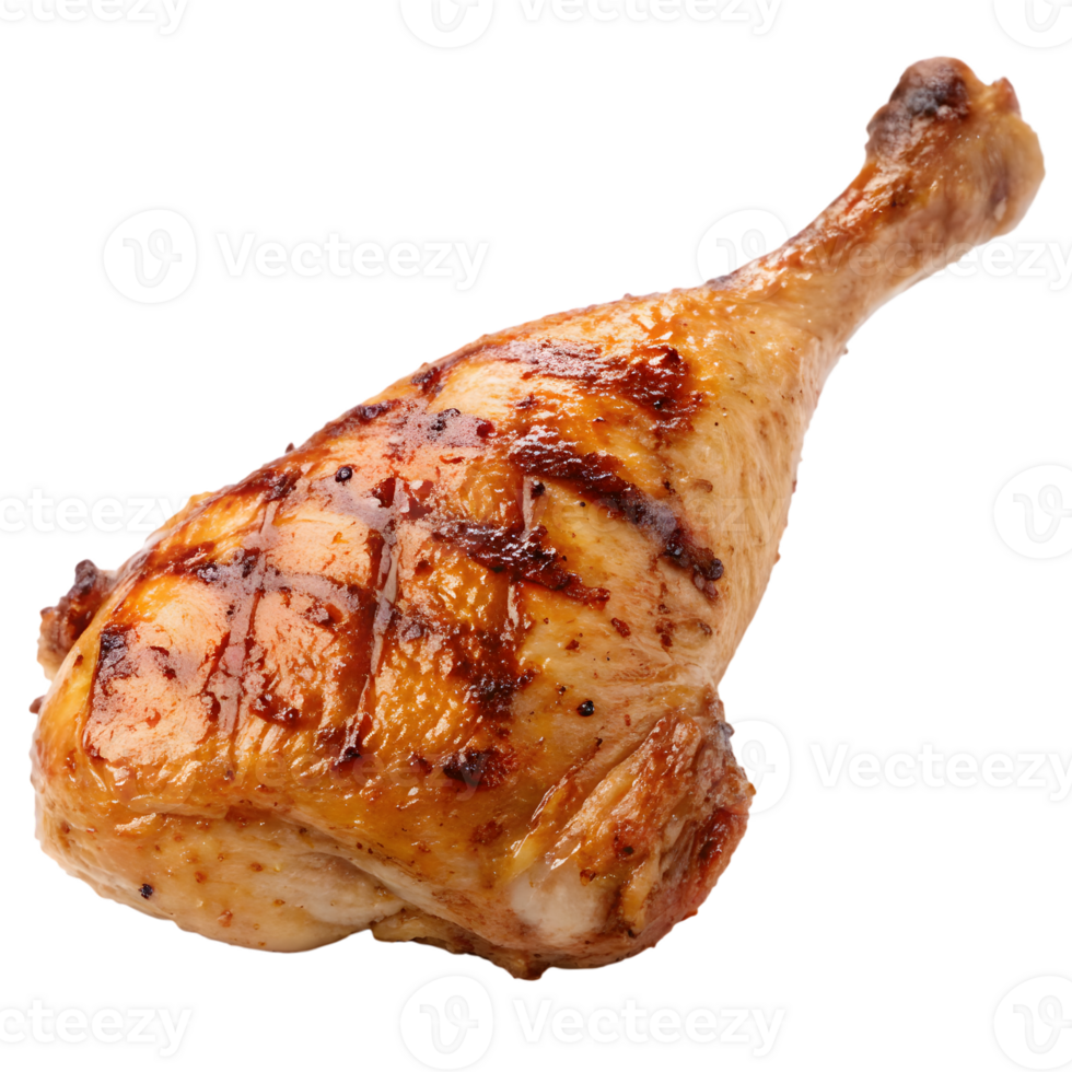 Savory Roasted Chicken Leg on Transparent Background png