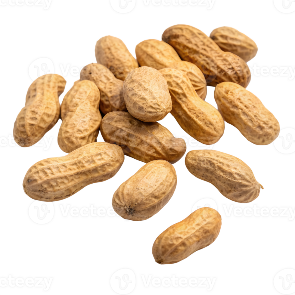 Pile of Whole Peanuts on Transparent Background png