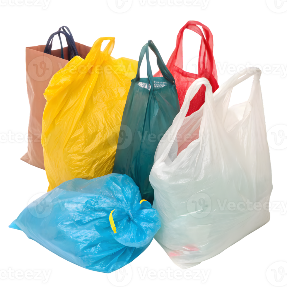Assorted Collection of Shopping Bags on Transparent Background. png