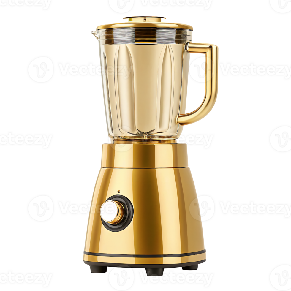 Elegant Gold Blender Kitchen Appliance Smoothies Juice Modern Design Luxury Gold toned Electric png