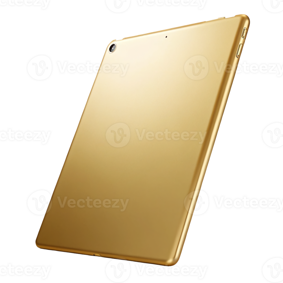 Elegant Gold Tablet Computer Modern Device Luxury Technology Isolated Background png
