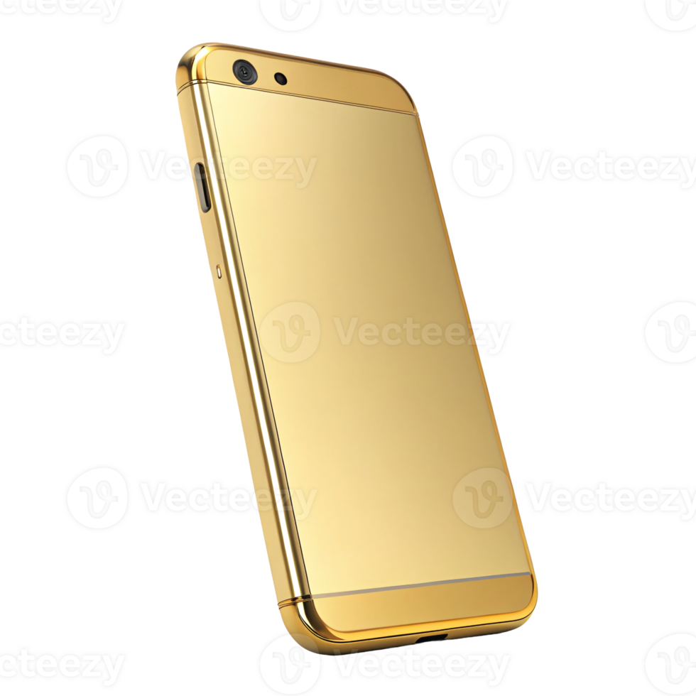 Luxury Gold Smartphone Back View Elegant Mobile Phone Design Premium Mobile Technology png