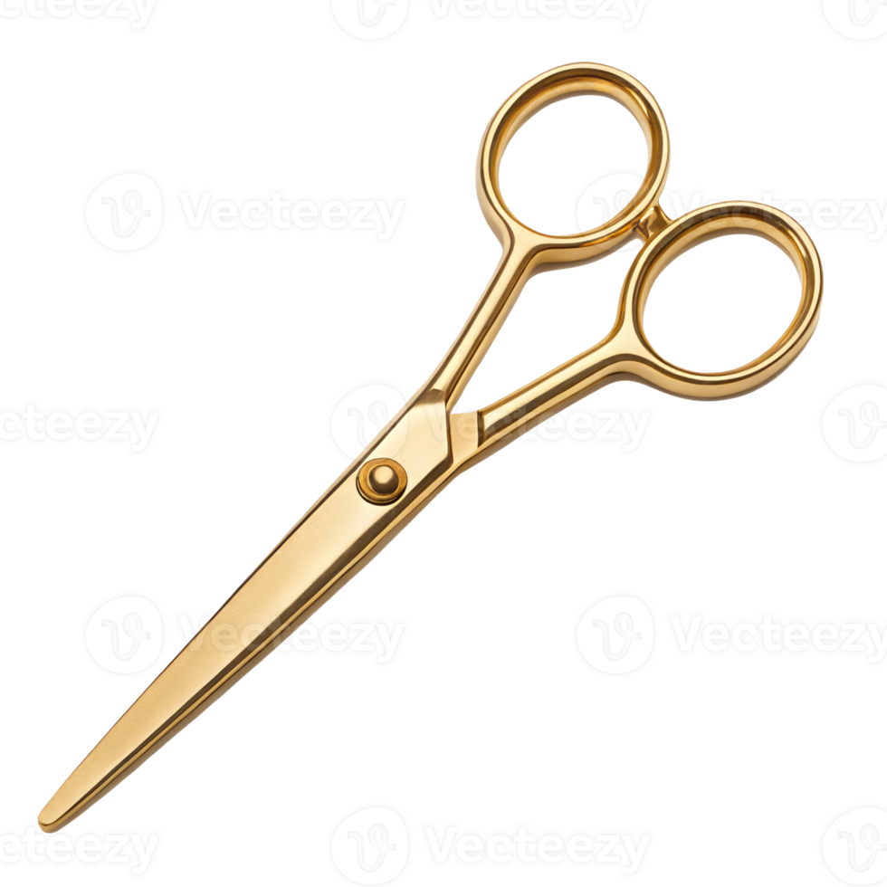 Elegant Gold Hairdressing Scissors Professional Barber Shears Styling Tool png