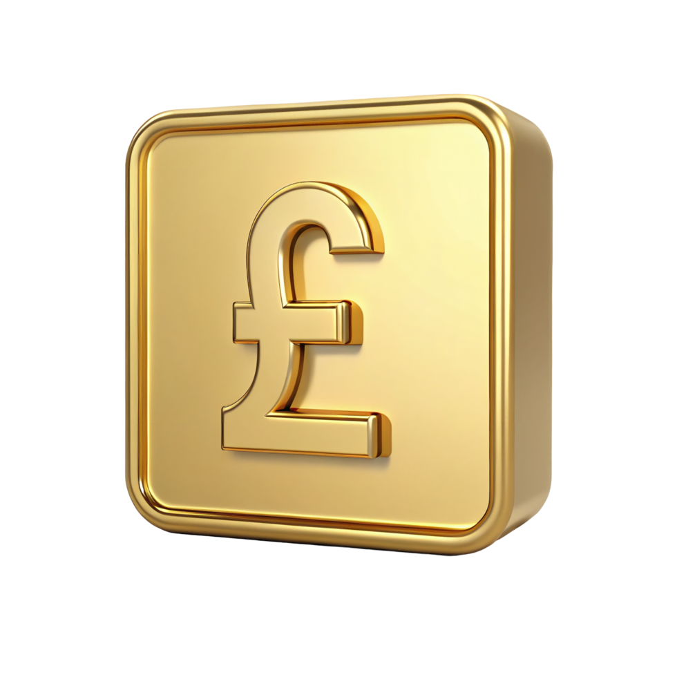 Gold Recycle Bin Token 3D Rendering of Circular Golden Medallion with Recycling Symbol png