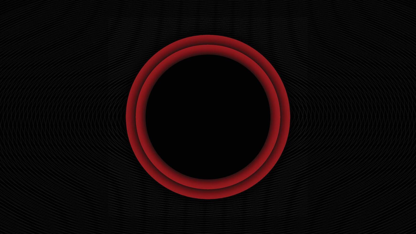 Abstract Red Circle on Black Patterned Background vector