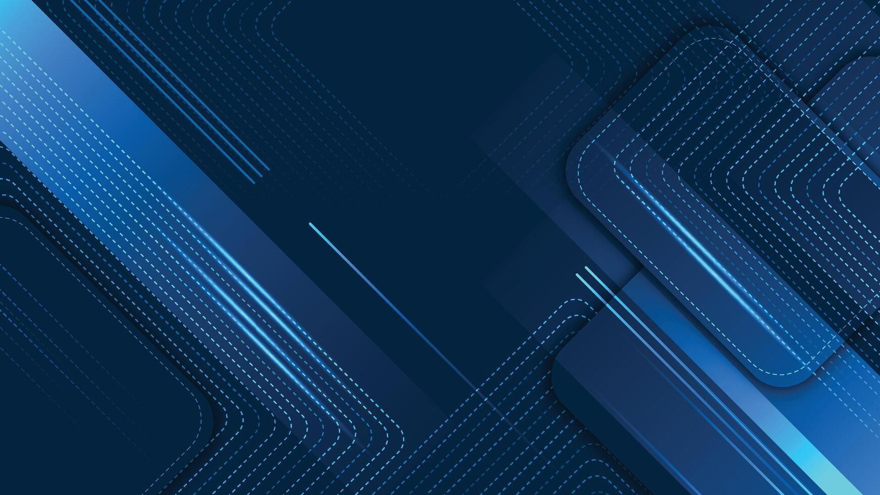 Futuristic Blue Abstract Technology Geometric Background vector