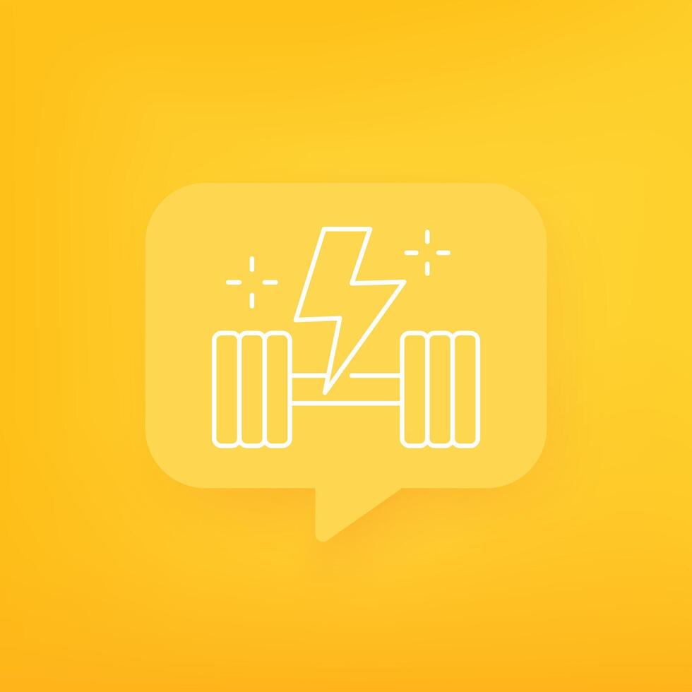intense workout or training line icon, design vector