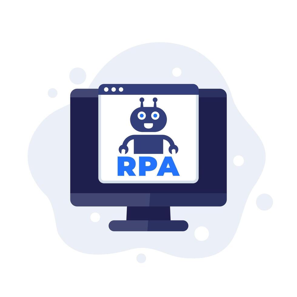 RPA icon, Robotic process automation 66167459 Vector Art at Vecteezy