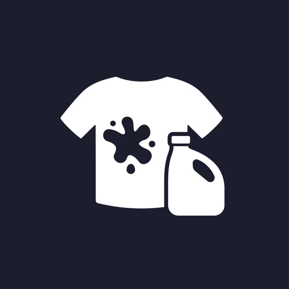 Stain remover icon with a shirt, vector