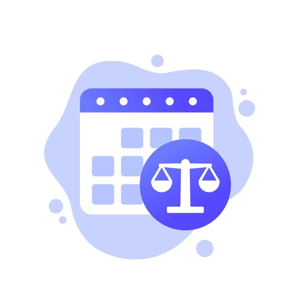 trial date, calendar illustration vector