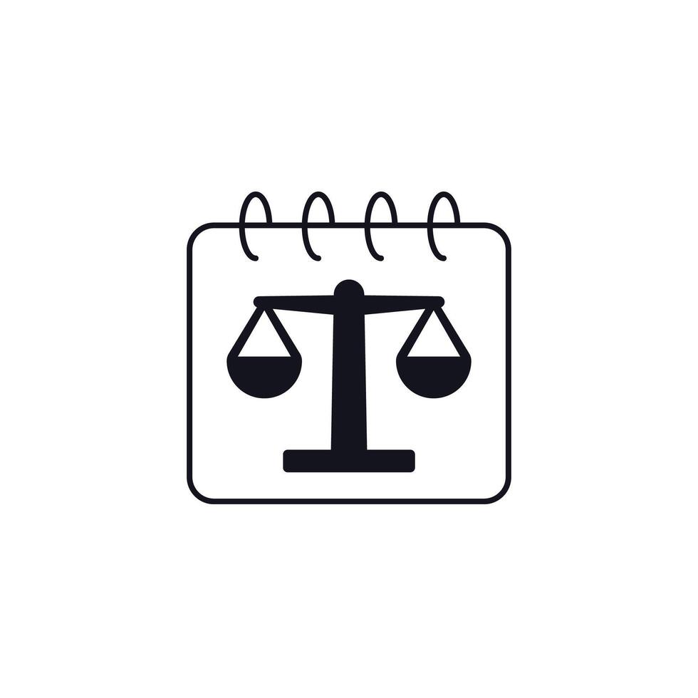 trial date icon with calendar, vector