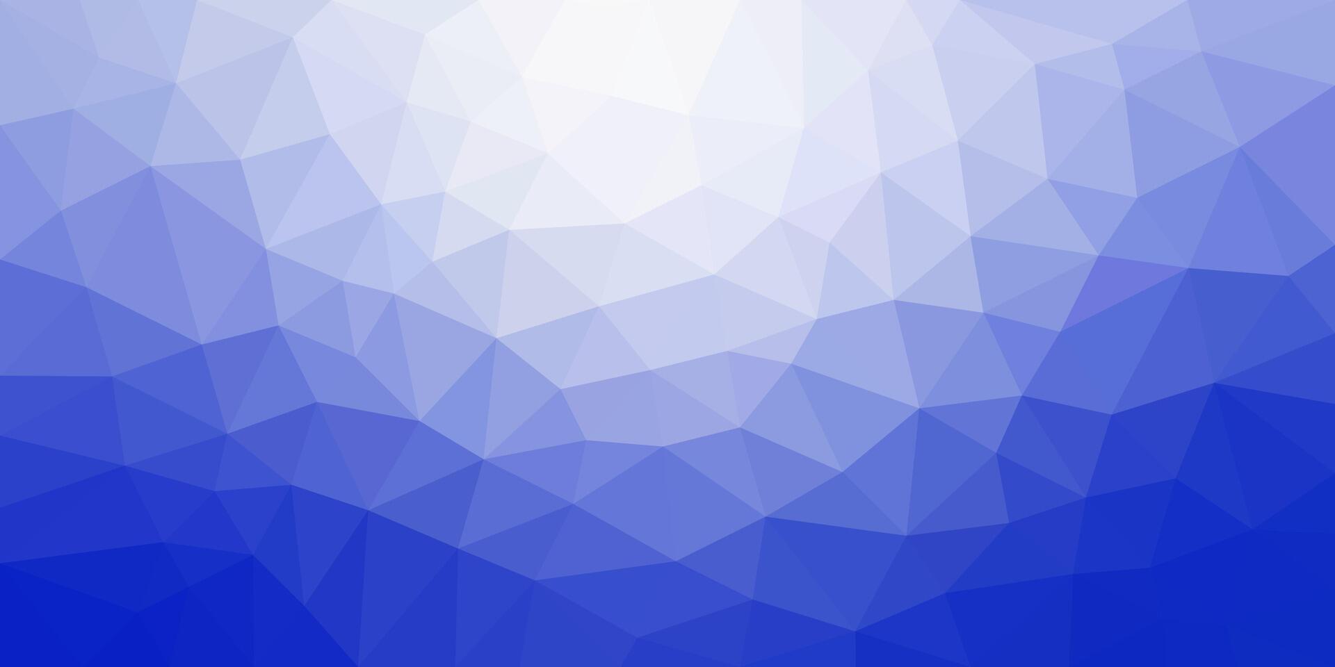 Abstract low-poly geometric background with gradient shades of blue and white, creating a modern and minimalist visual texture. vector