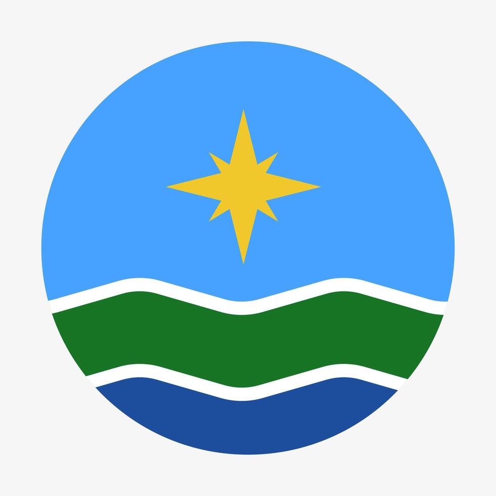 Flag of Duluth Minnesota. Circle flag vector