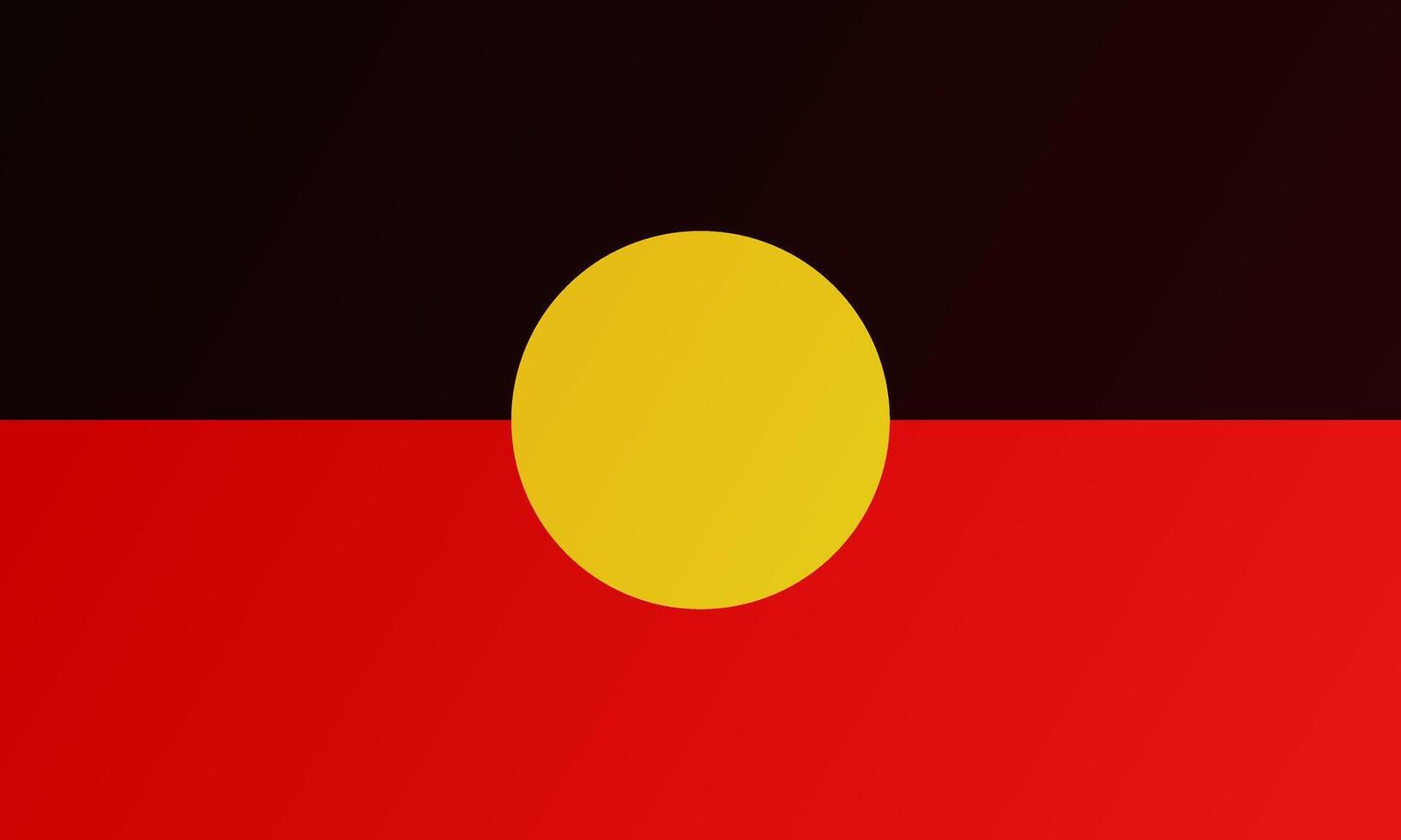 Australian Aboriginal Flag. Insignia illustration vector