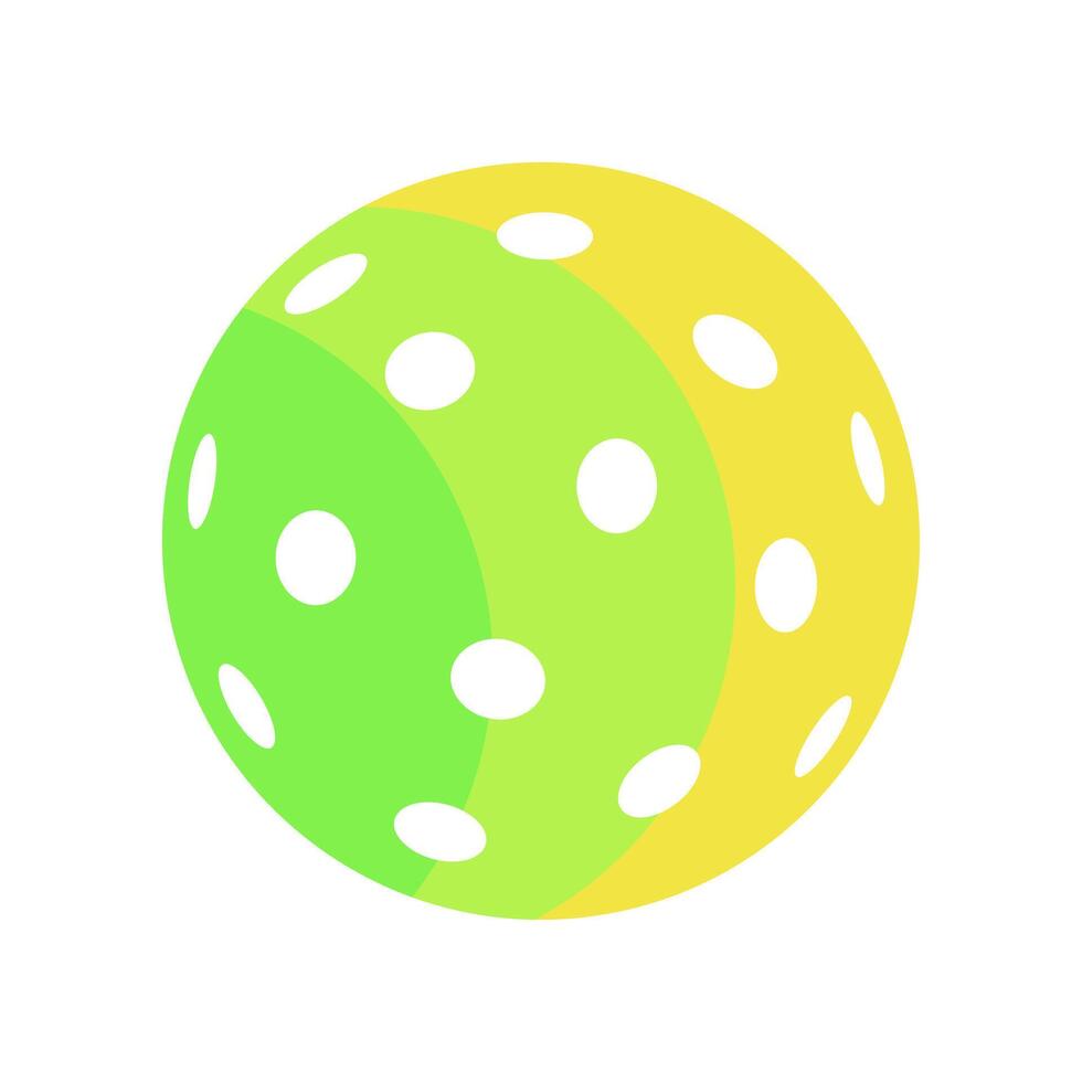 Pickleball ball green color vector