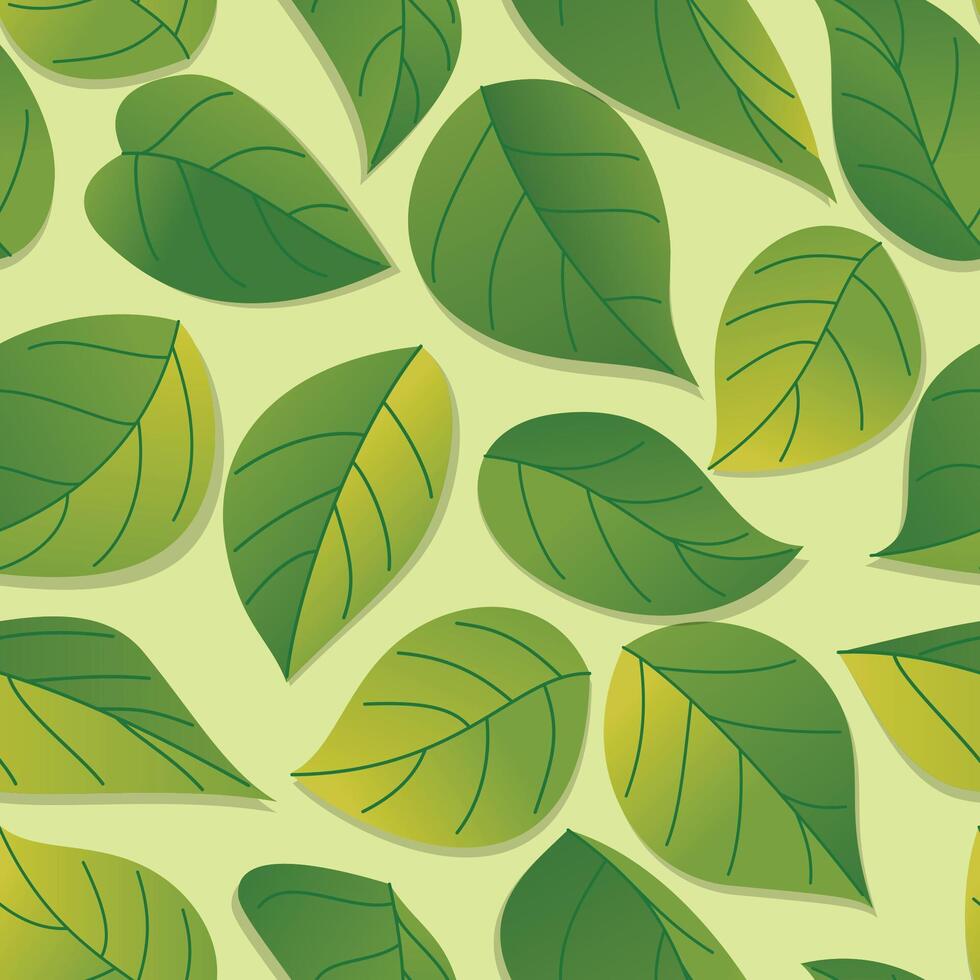 Summer tropical seamless pattern with green leaves, tropical plants. floral print, illustration. vector