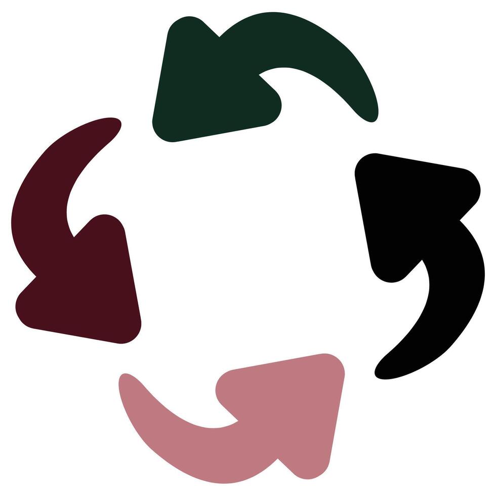 Recycling arrow representing environmental sustainability and eco-friendly practices vector