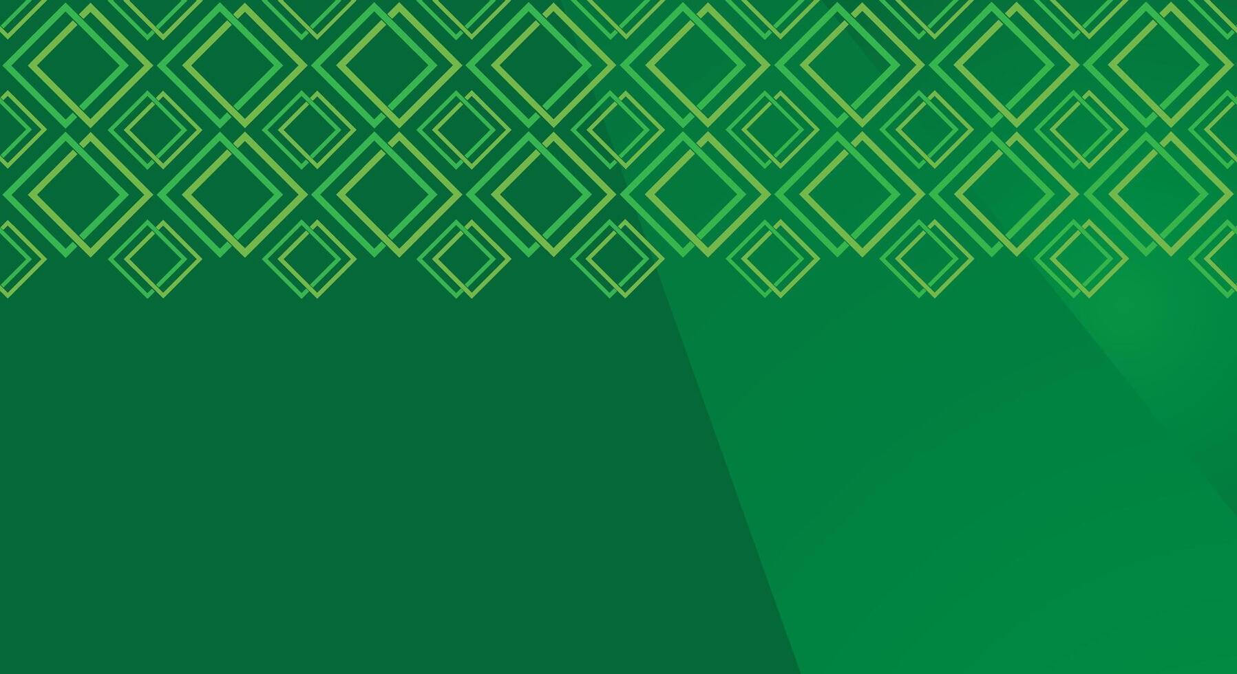 Abstract geometric ornament green background vector