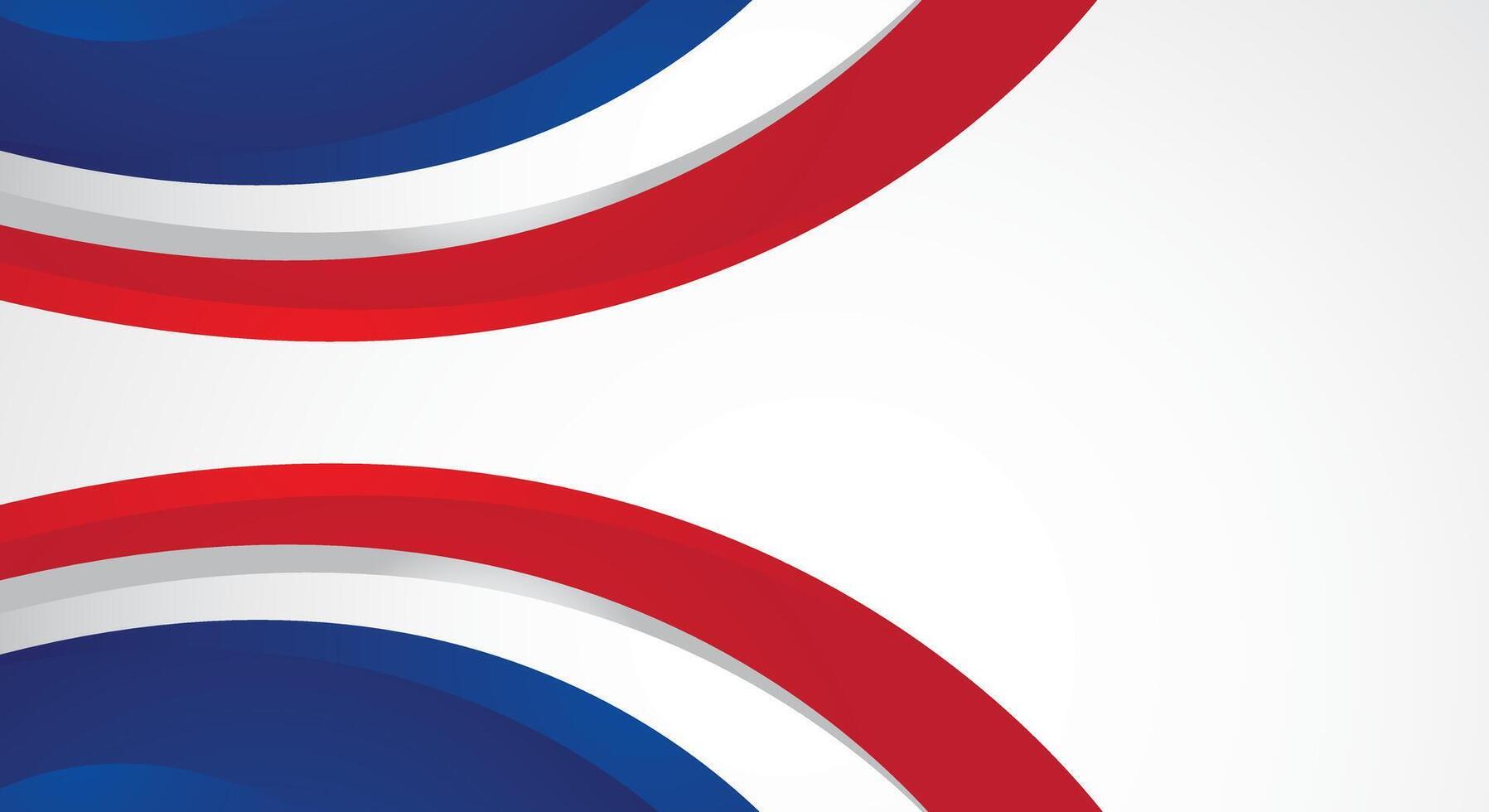 Blue Red Flag. Red blue curve on white background vector