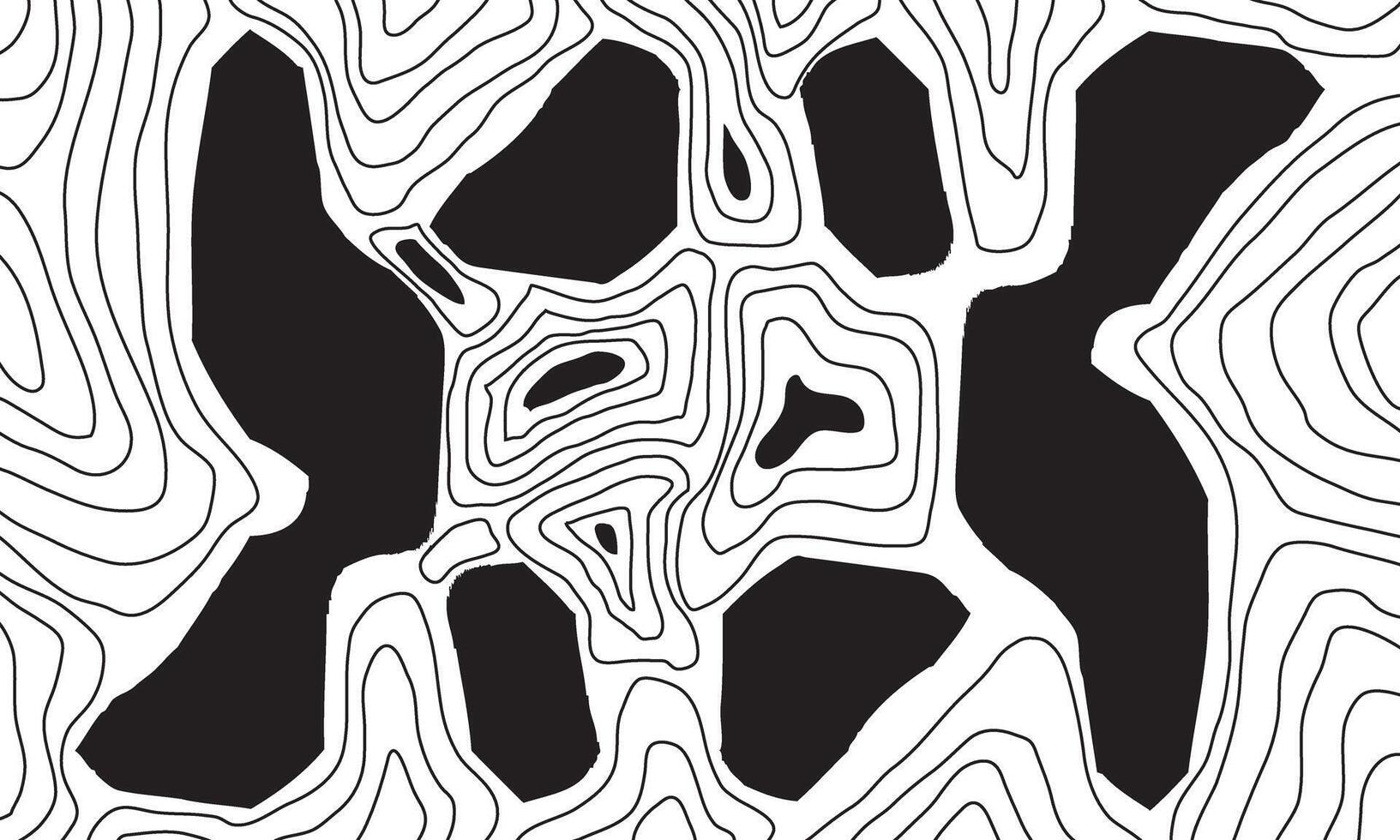 Abstract doodle style camouflage black, Pop art vector