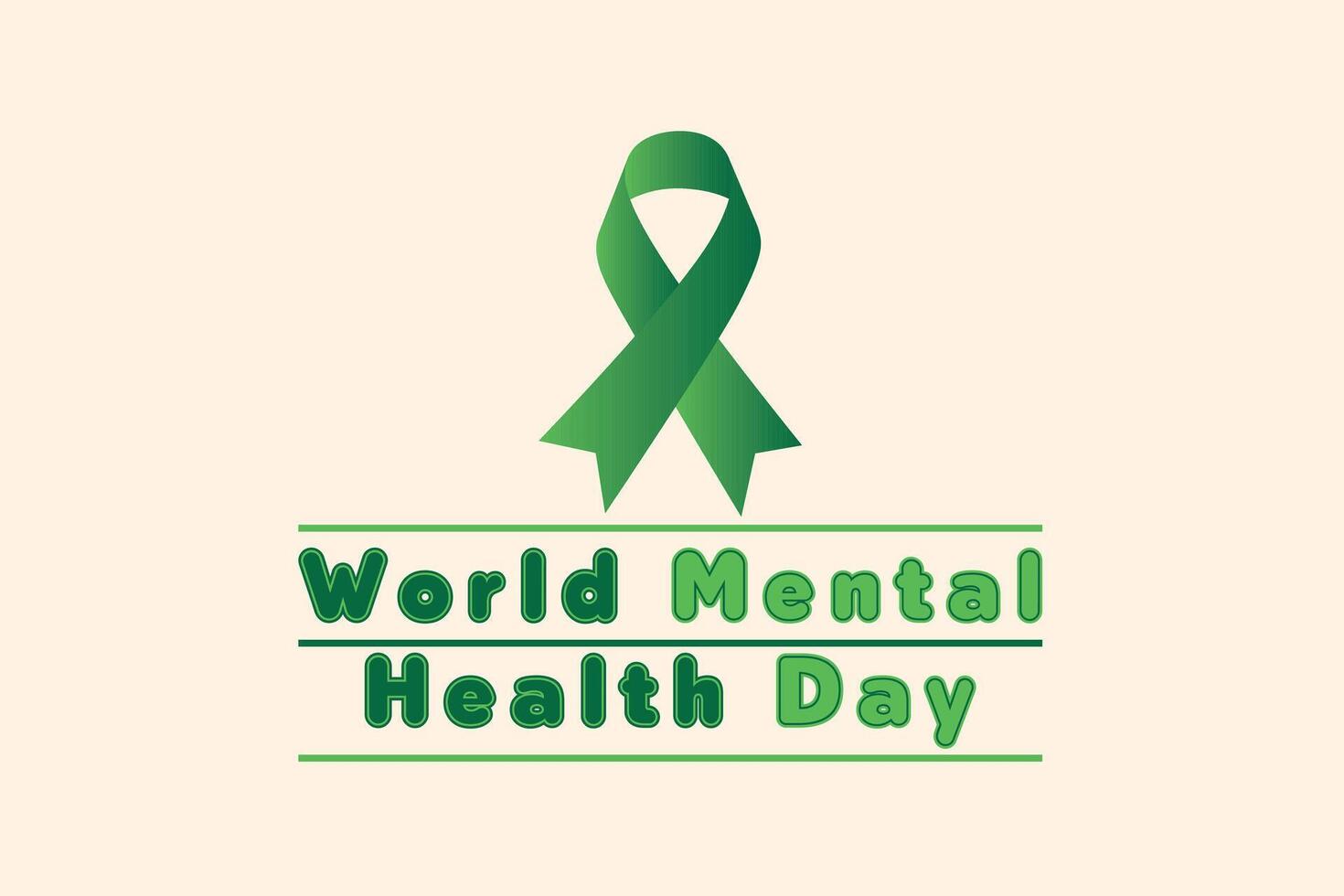 World Mental Health Day October 10 Background Illustration vector