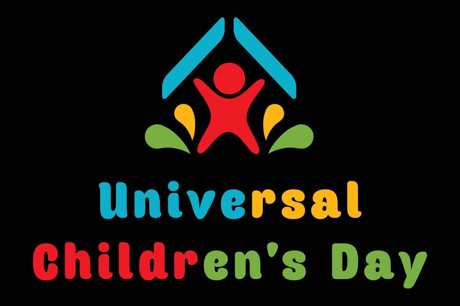 Universal Children's Day Celebration Illustration for Greeting Card Poster and Banner Design vector