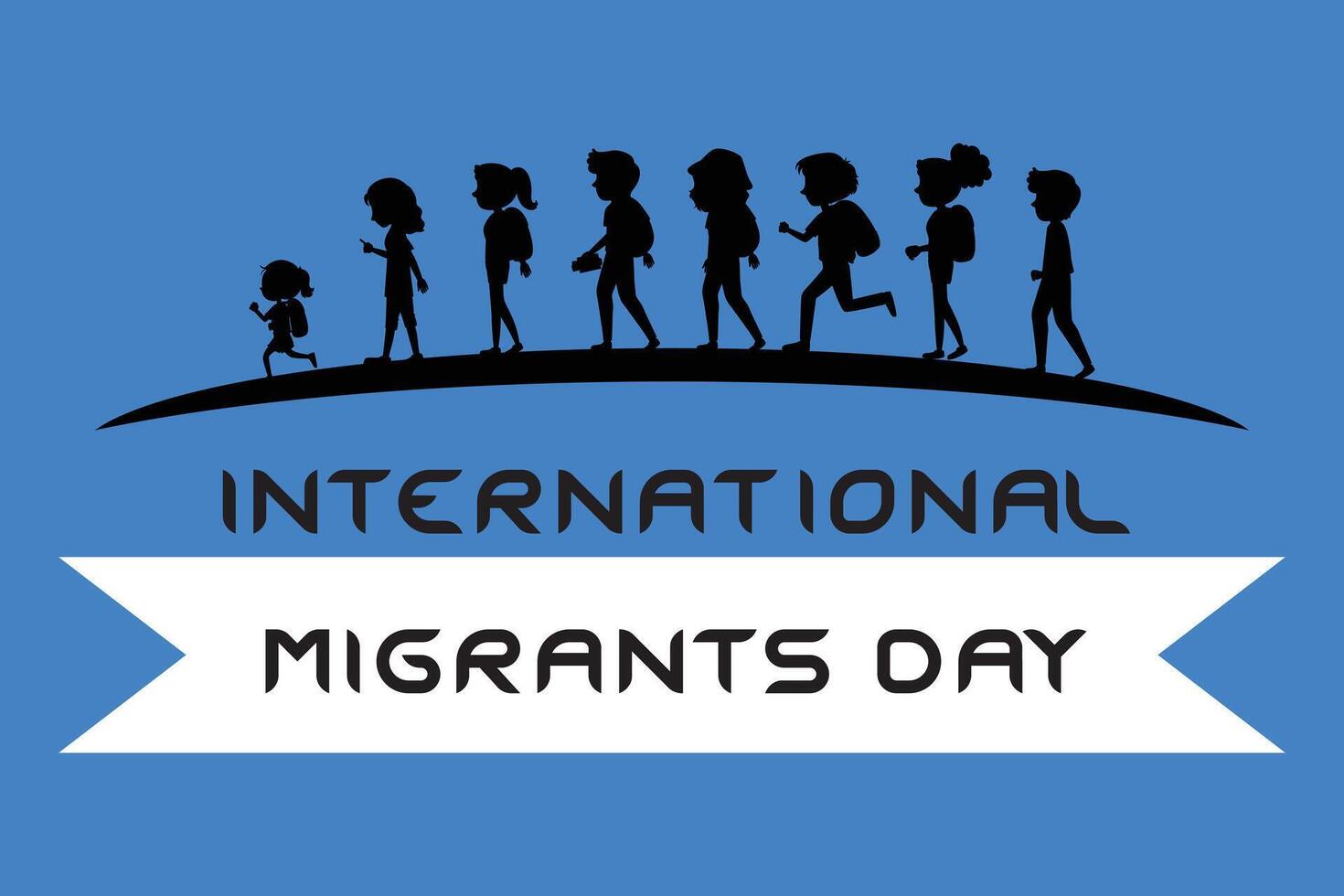International Migrants Day Graphic Design for National Celebration and Awareness Campaigns in Flat Style Illustration and Flyer Template vector