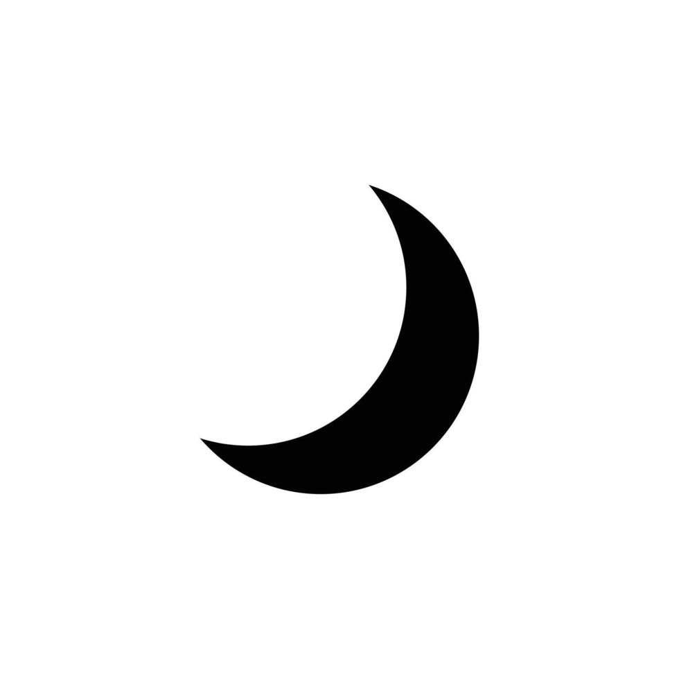 Moon and Night Solid Icon Minimalist Midnight and Moonlight Design foUI, and Multi Purpor Web, se Use vector