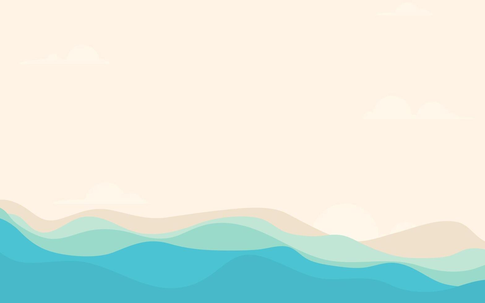minimalist summer background design illustration with wave vector