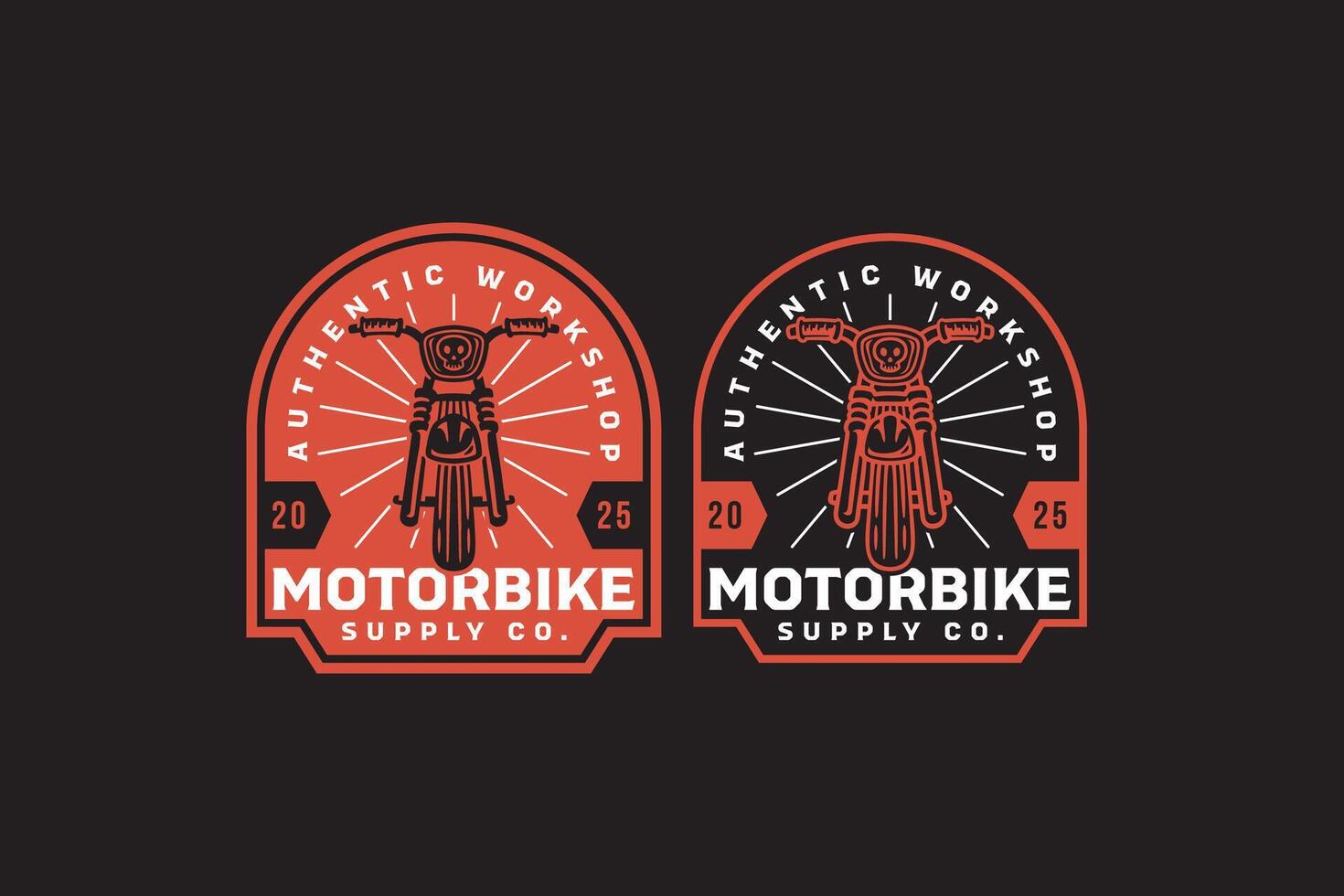 motocross racing front view retro badge logo design set for garage, workshop, racing. off road cross motorcycle vintage emblem logo graphic collections. supermoto illustration element designs vector