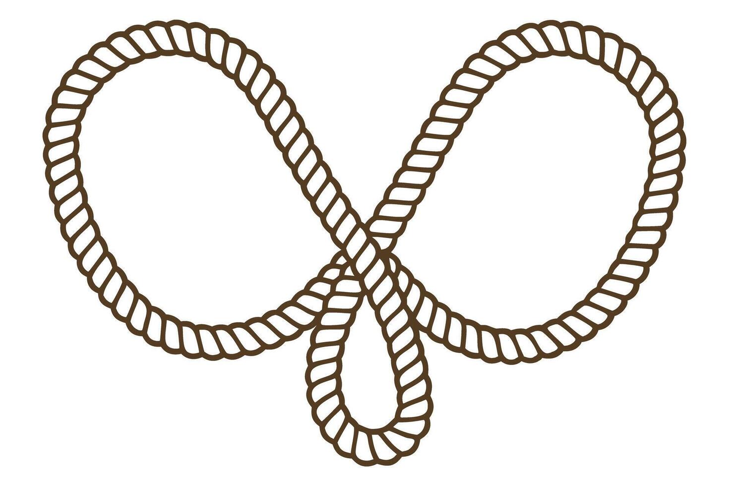 Infinity knot pattern with endless looping rope symbol of continuity, strength, and resilience vector