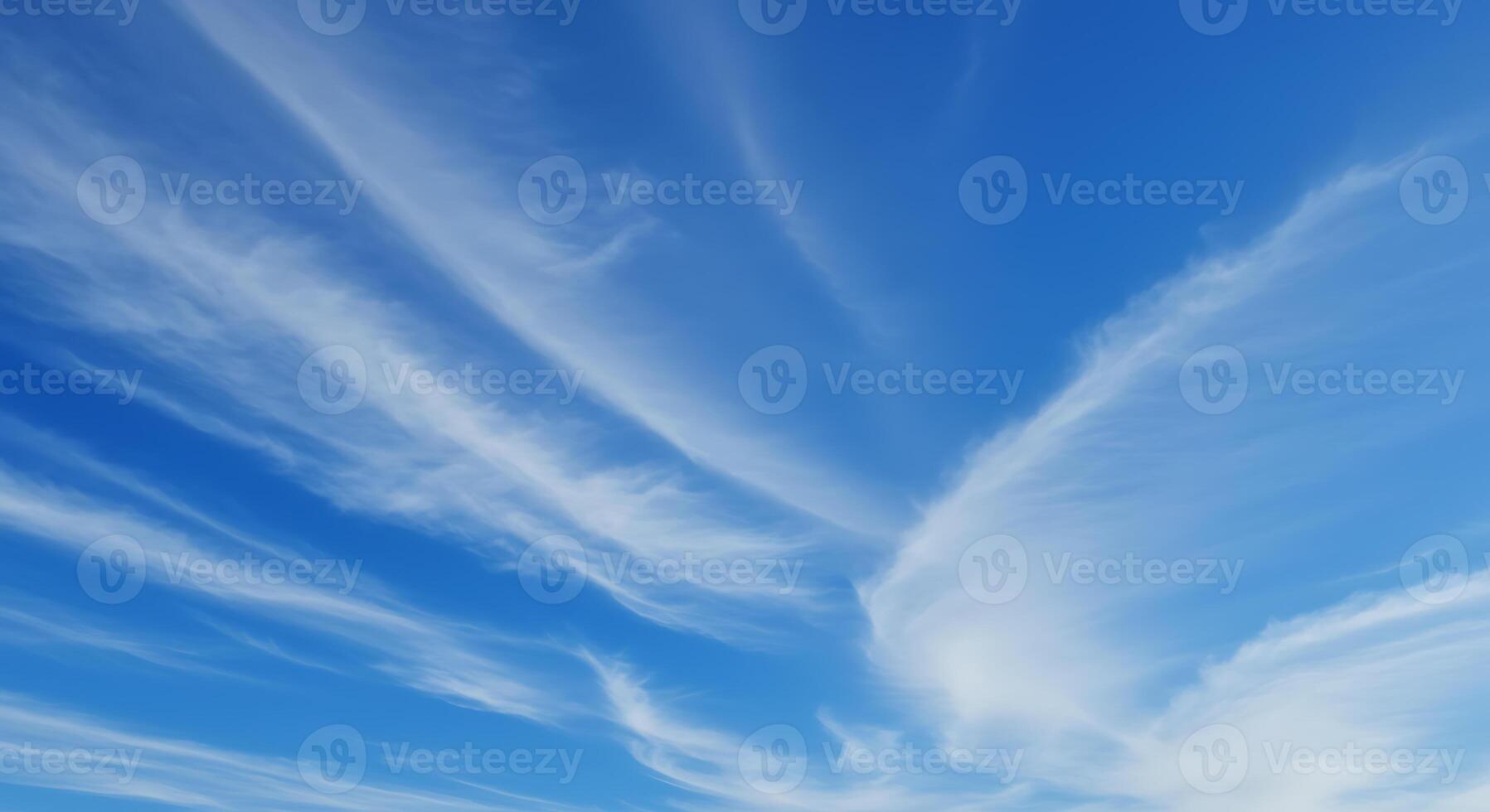 Wispy Clouds in a Blue Sky photo