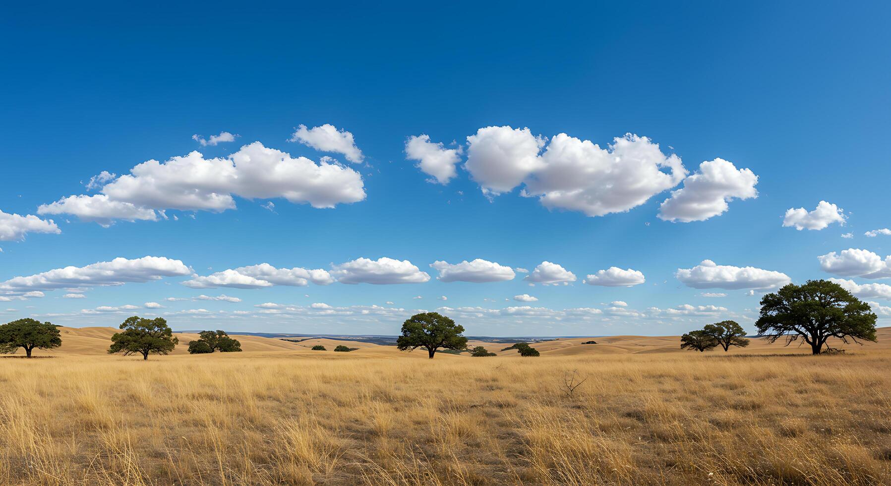 A field with trees and clouds in the sky photo