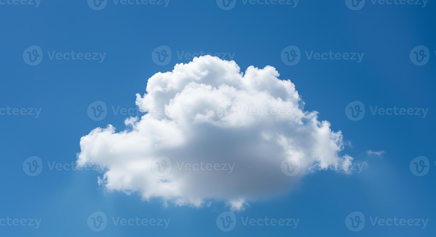 Single Cumulus Cloud in a Clear Blue Sky photo