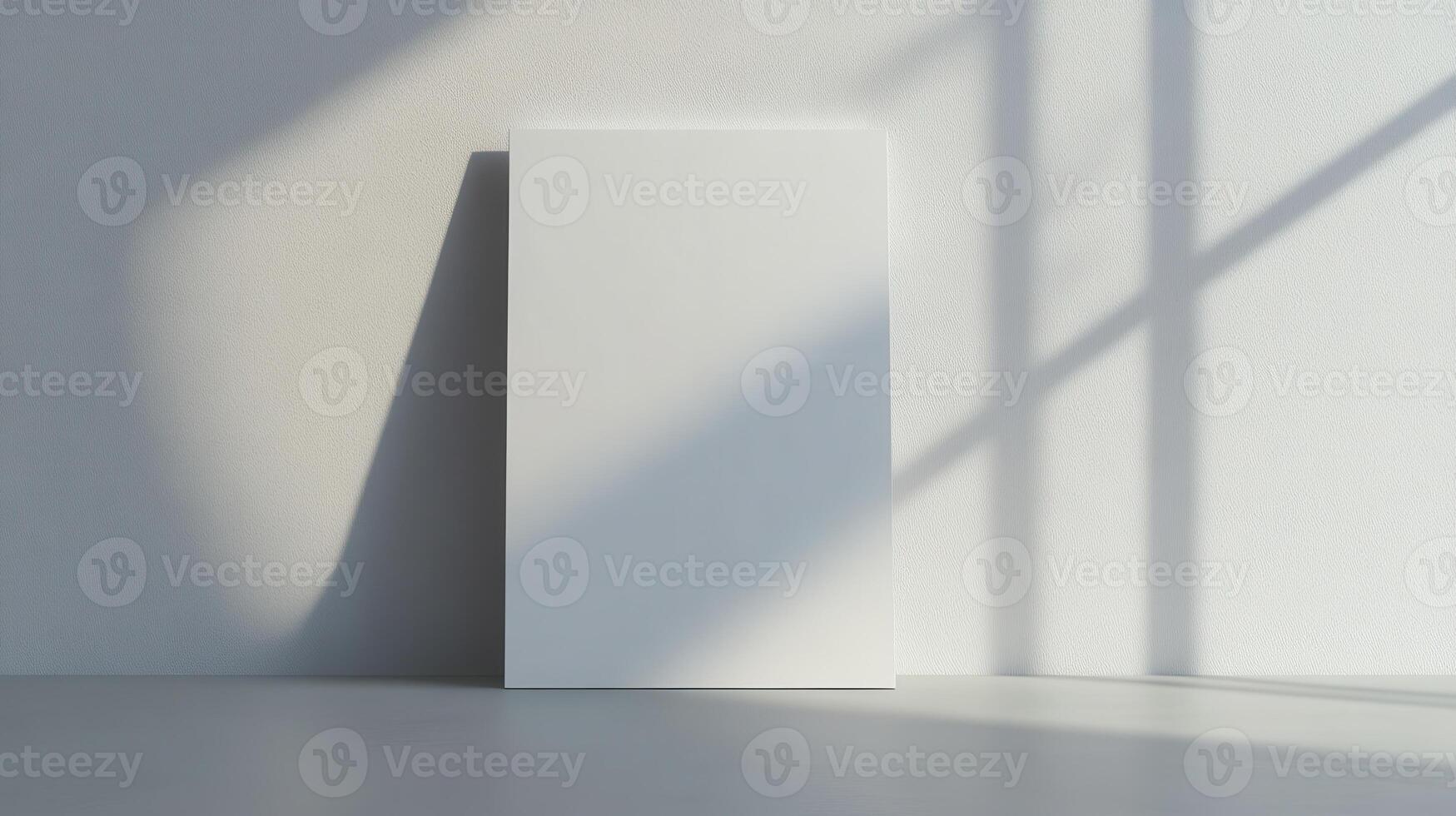 A white blank wall in front of a window photo