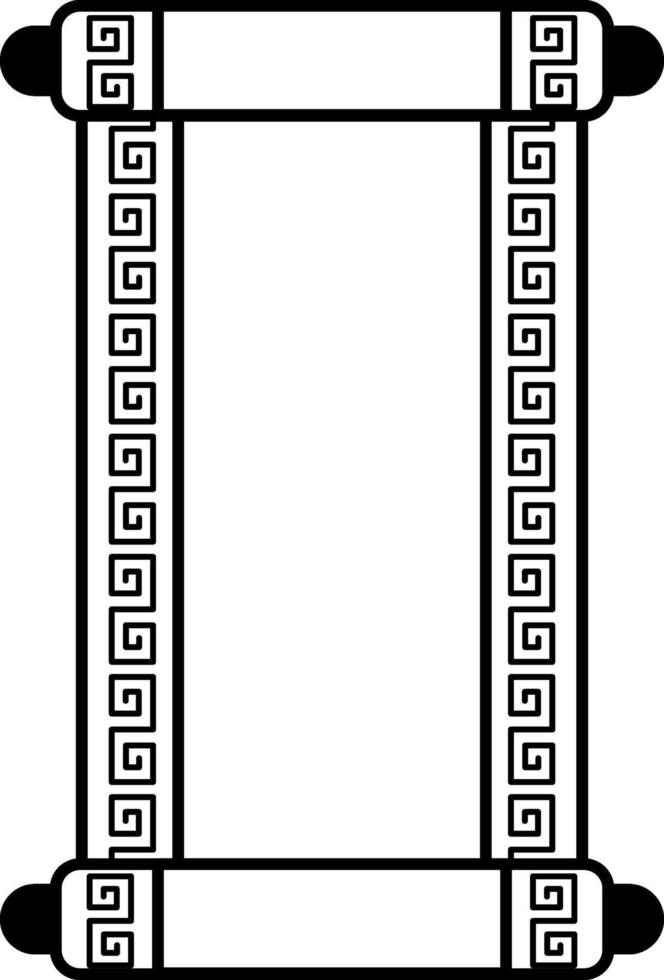 black and white illustration of a traditional chinese badge vector