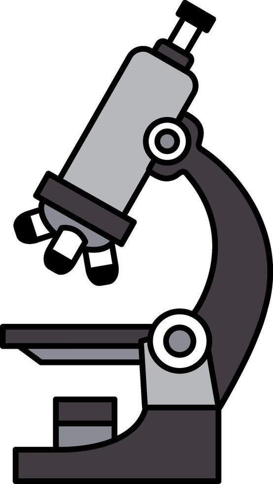 isolate illustration of a microscope vector