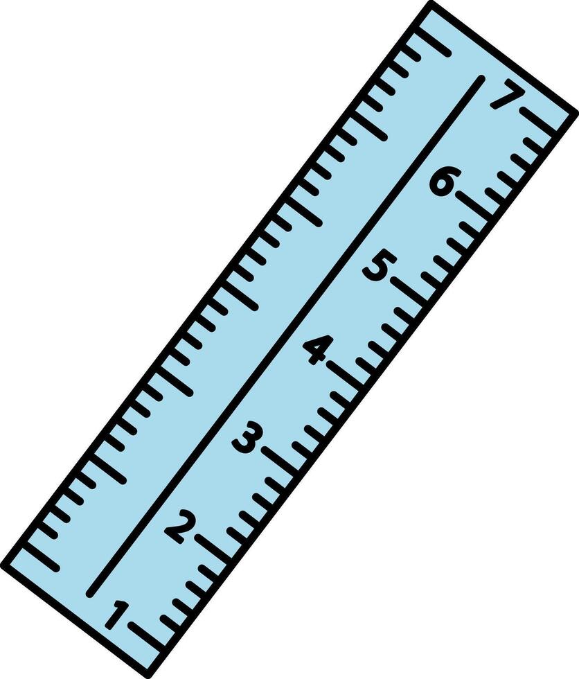 isolate illustration of a ruler vector