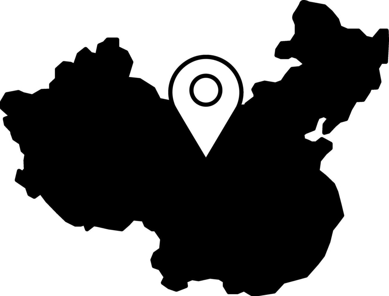 black and white illustration of china vector