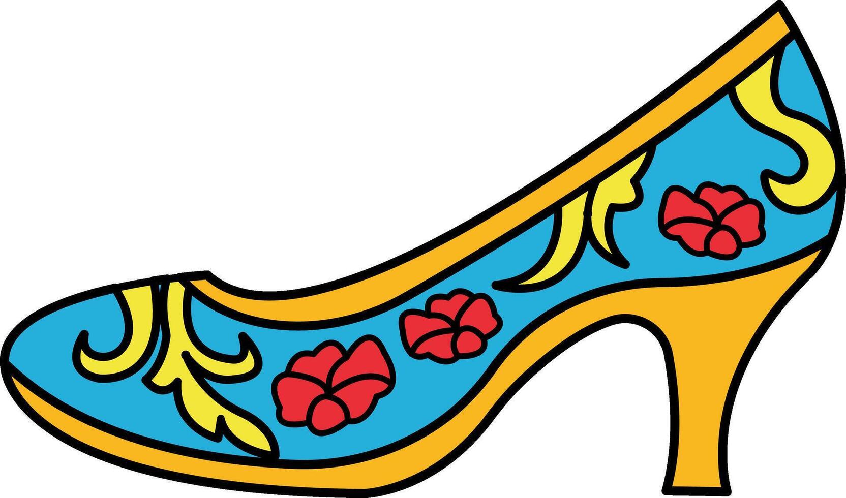 isolate illustration of a traditional chinese shoes vector