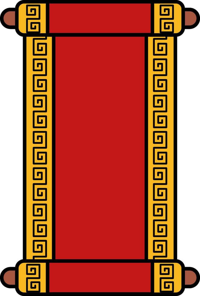 isolate illustration of a traditional chinese badge vector