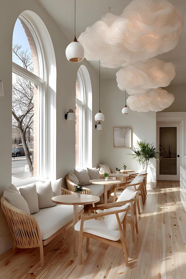 A room with white walls and wooden floors photo